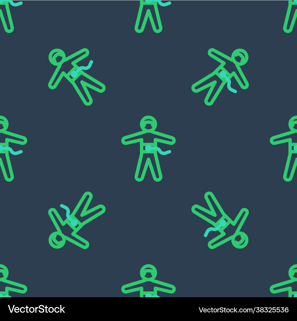 Line bungee jumping icon isolated seamless pattern Vector Image