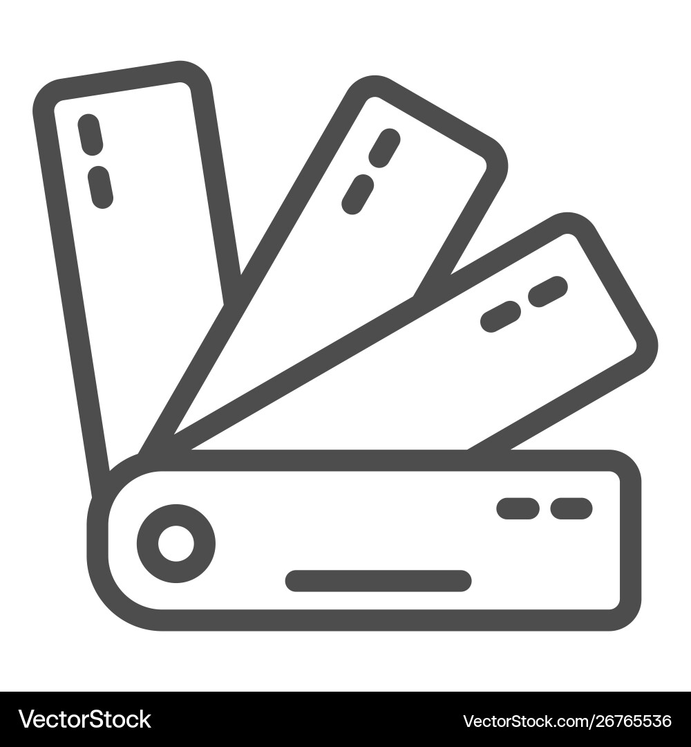 Pantone palette line icon color guide Vector Image