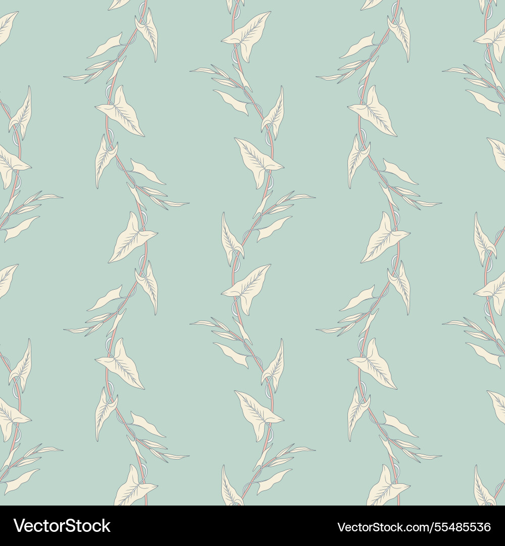Seamless pattern with branches and leaves Seamless pattern with branches and leaves vector image