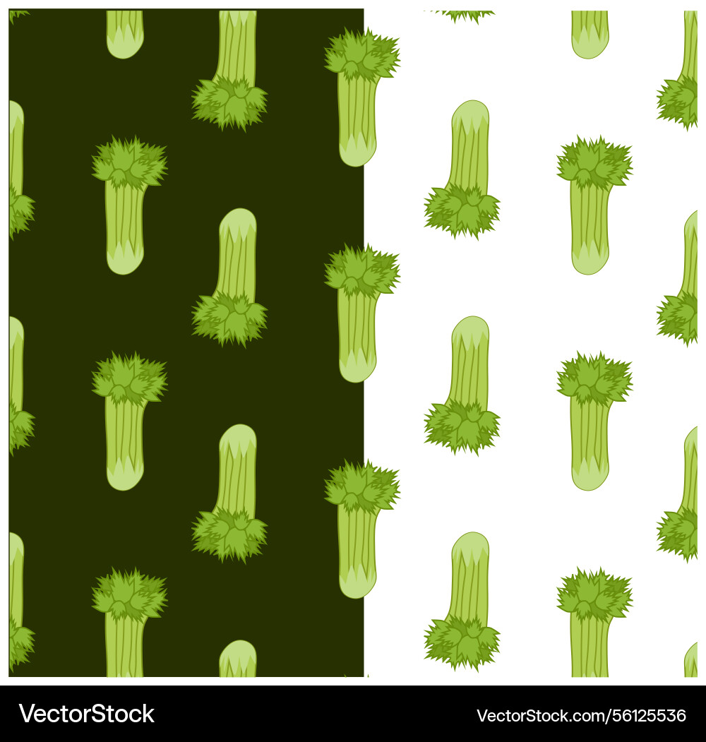 Seamless pattern with celery on transparent Seamless pattern with celery on transparent Vector Image