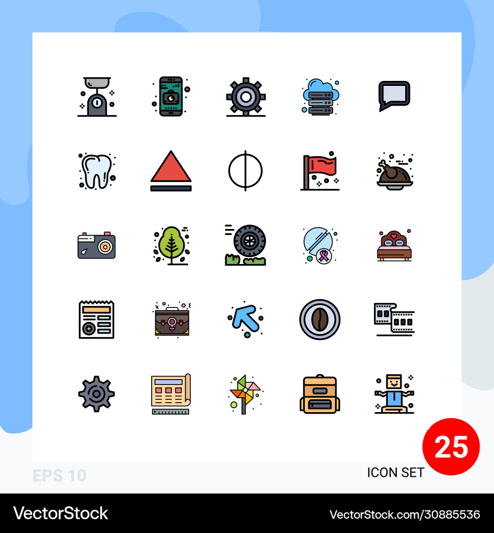 Set 25 modern ui icons symbols signs for web Vector Image