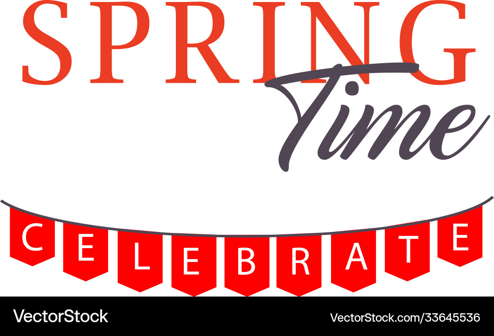 Spring time template design Vector Image