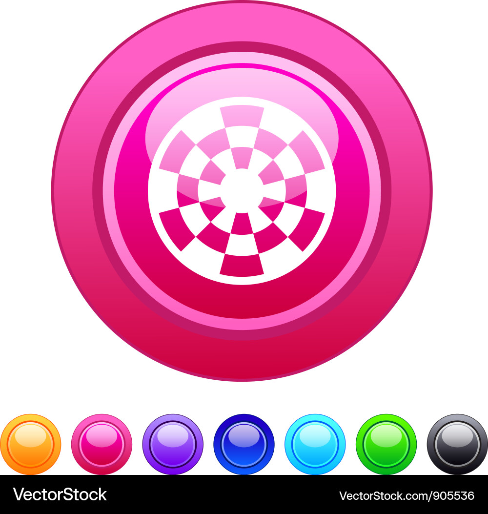Target circle button vector image