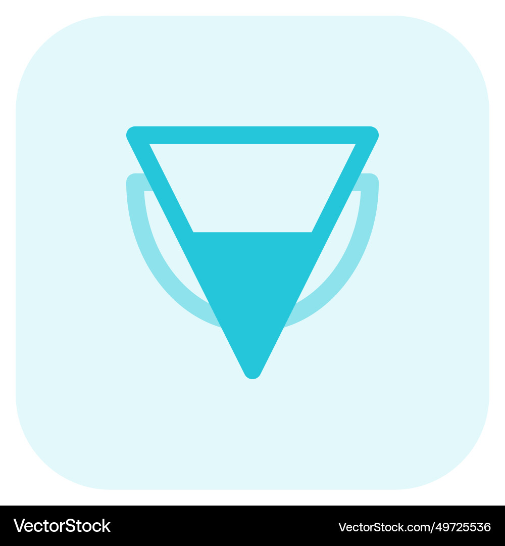 Three-sided container with handle for various Vector Image