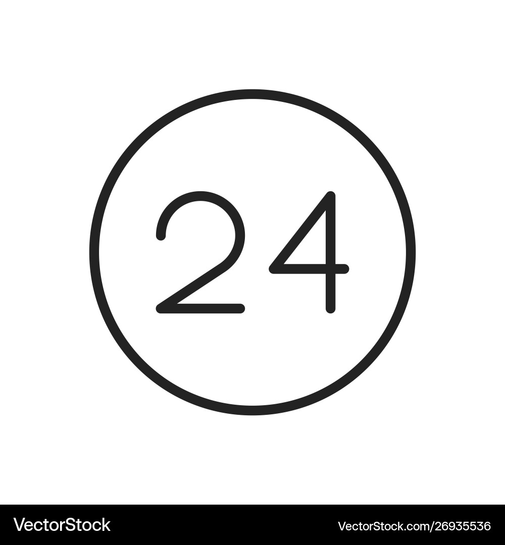 Zeit und Uhr Web-Symbole im Linienstil Timer Vektorbild