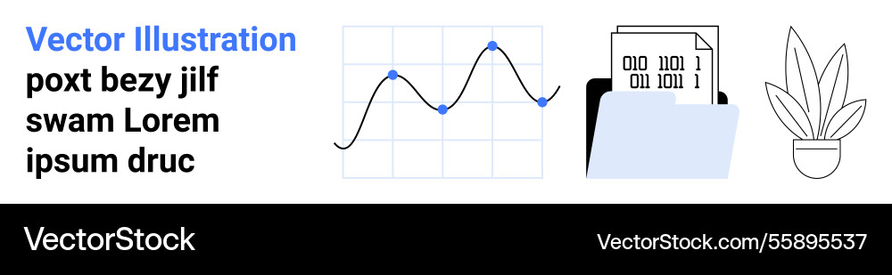 Abstract graph analysis data storage Abstract graph analysis data storage Vector Image