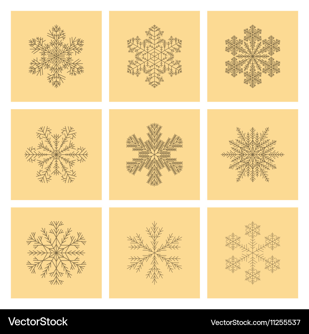 Assembly flat snowflake Vector Image