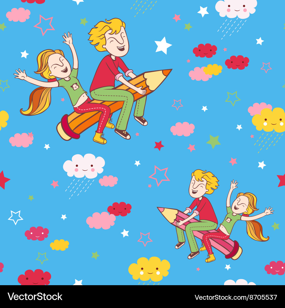 Back to school pattern Royalty Free Vector Image