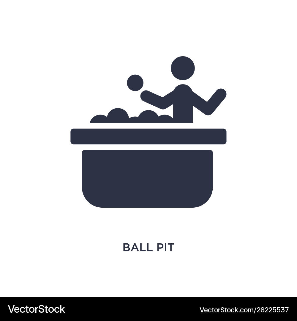Ball pit icon on white background simple element Vector Image