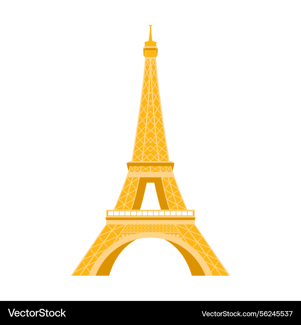 Eiffel tower isolated icon Eiffel tower isolated icon vector image