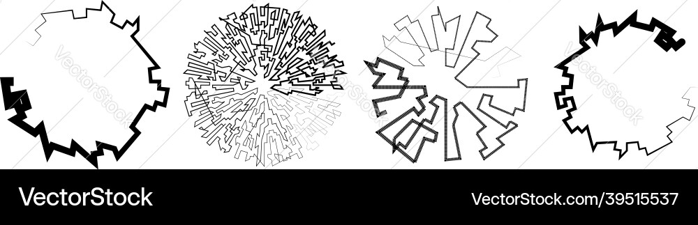 Geometric random circular element abstract Vector Image