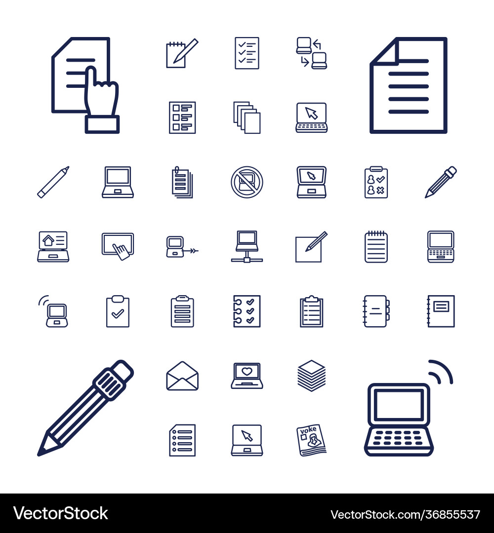 Notebook icons Vector Image
