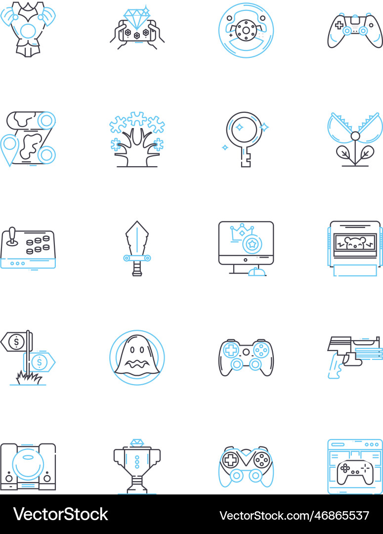 Scorekeeping linear icons set scoring points Scorekeeping linear icons set scoring points Vector Image