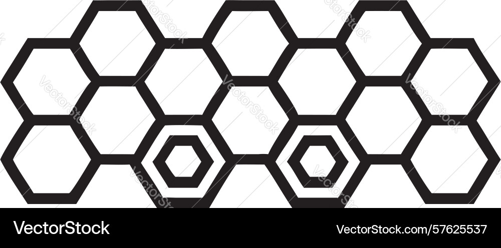 Thin outline hexagon pattern design vector image