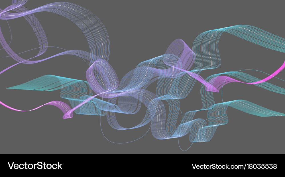 Abstract colorful background with wave Vector Image
