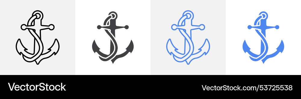 Anchor icon set use for web Vector Image