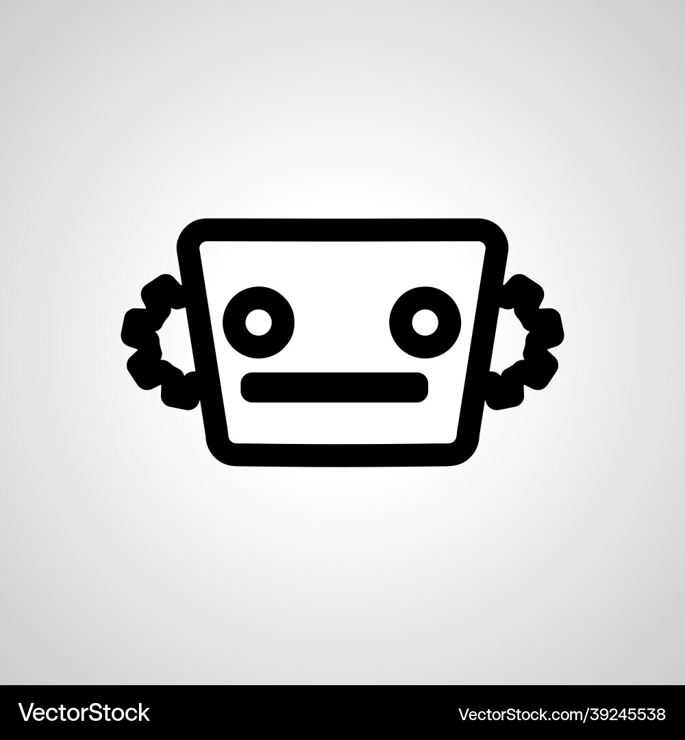 Artificial intelligence line icon robot head Artificial intelligence line icon robot head Vector Image
