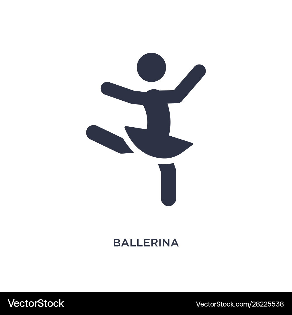 Ballerina icon on white background simple element Vector Image