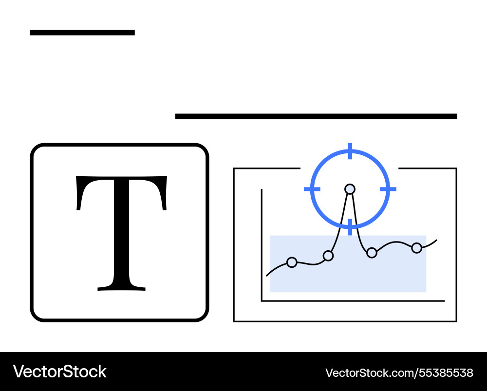 Data analysis and text formatting concept vector image