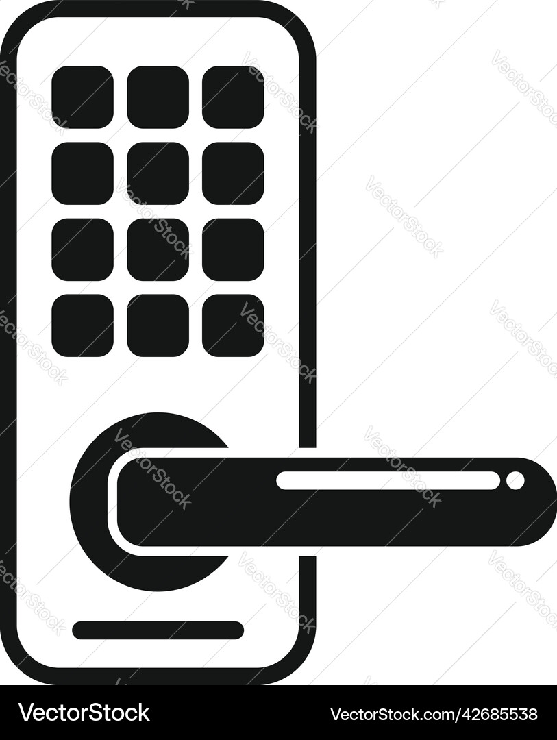 Front door handle icon simple knob lock Vector Image