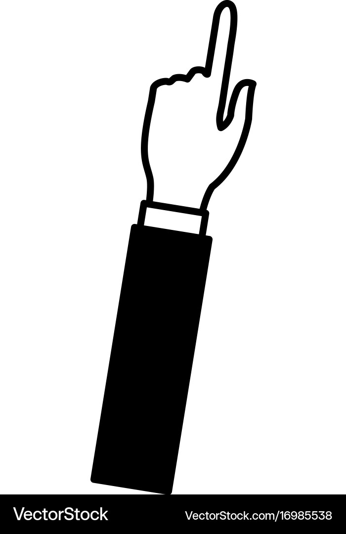 Hand with index finger pointing up icon Vector Image