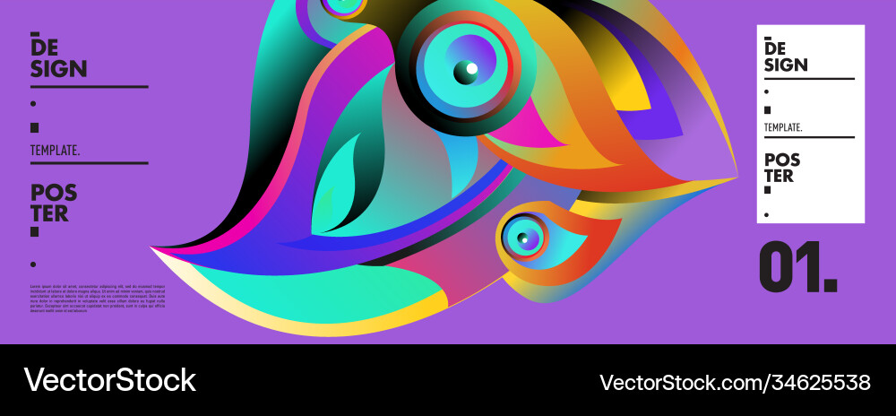 Landing page background template with colorful Vector Image