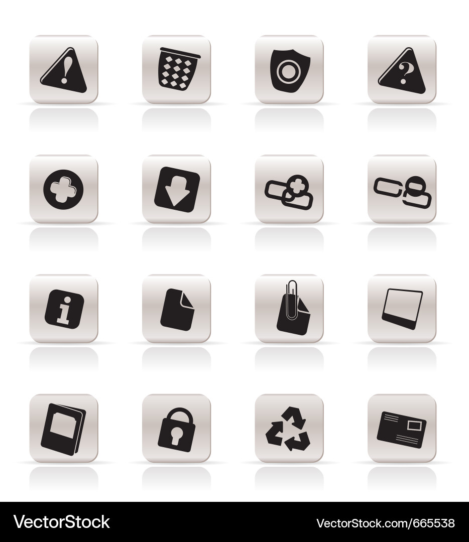 Simple web site and computer icons Vector Image