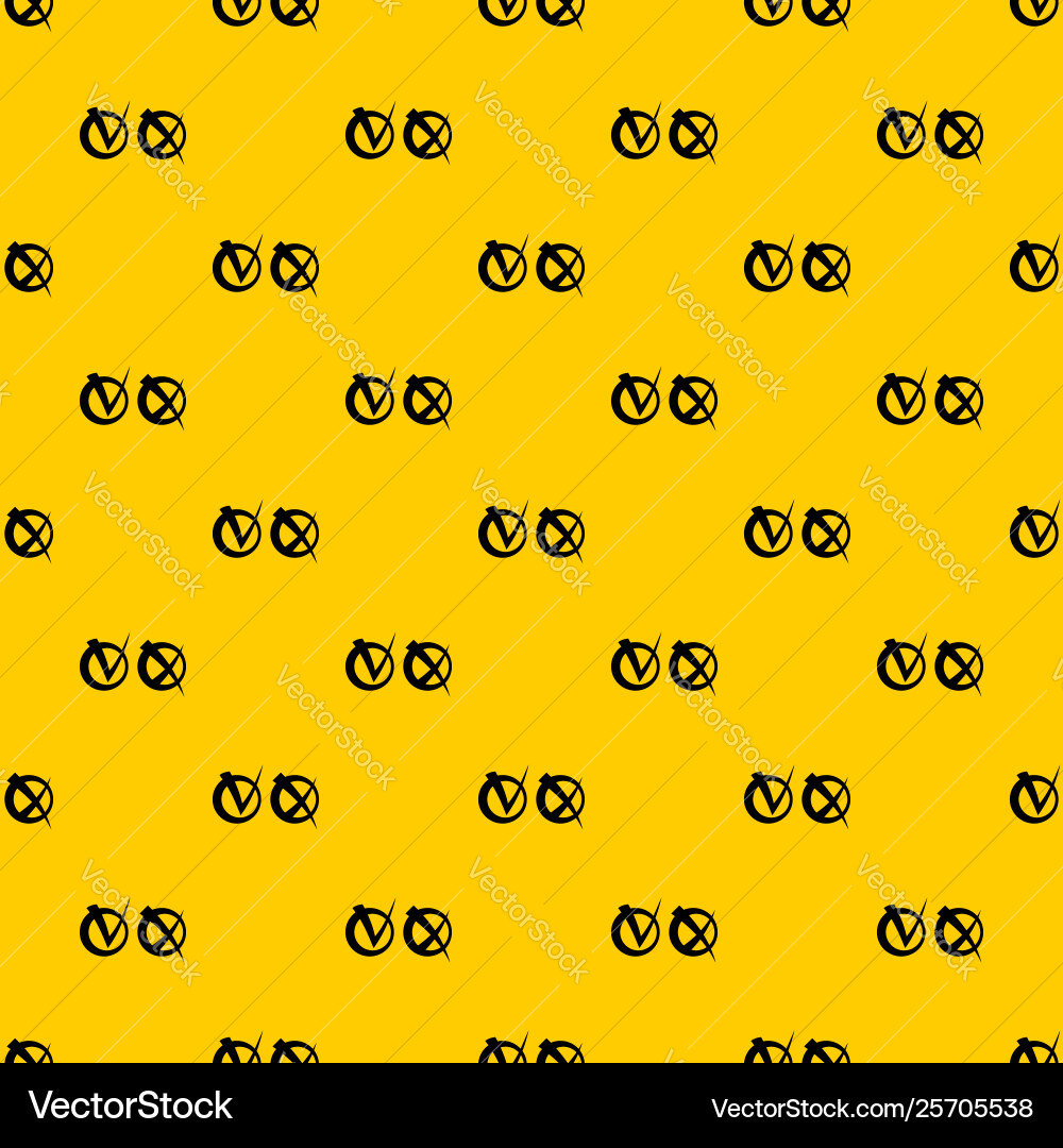 Tick and cross in circles pattern Tick and cross in circles pattern vector image