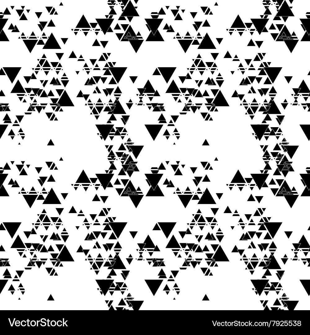 Triangular seamless pattern abstract black Vector Image