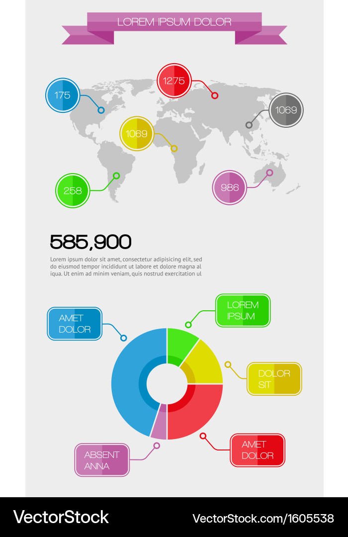 Ui infographics and web elements Vector Image