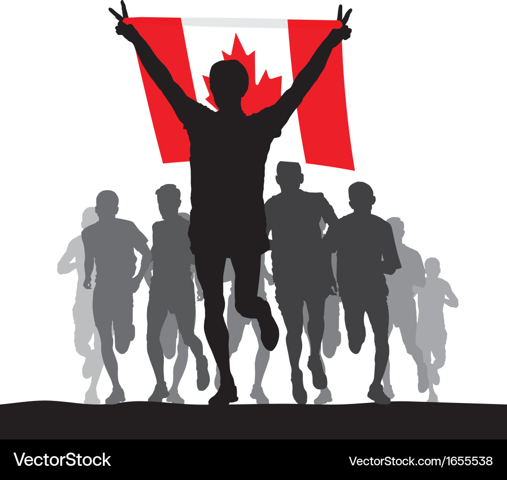 Winner of the flag canada Vector Image