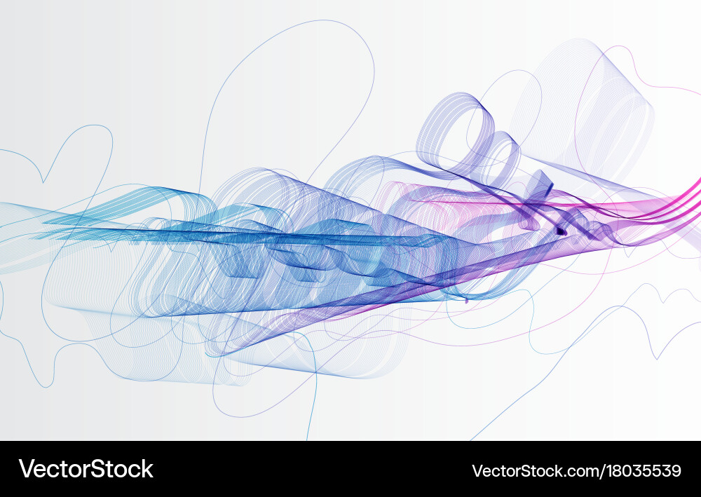 Abstract colorful background with wave Vector Image
