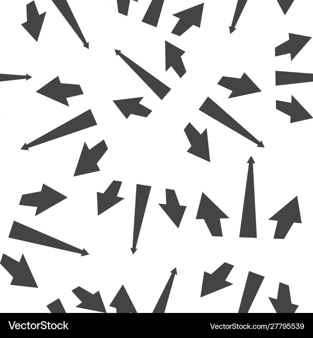 Arrow seamless pattern on a white background Vector Image