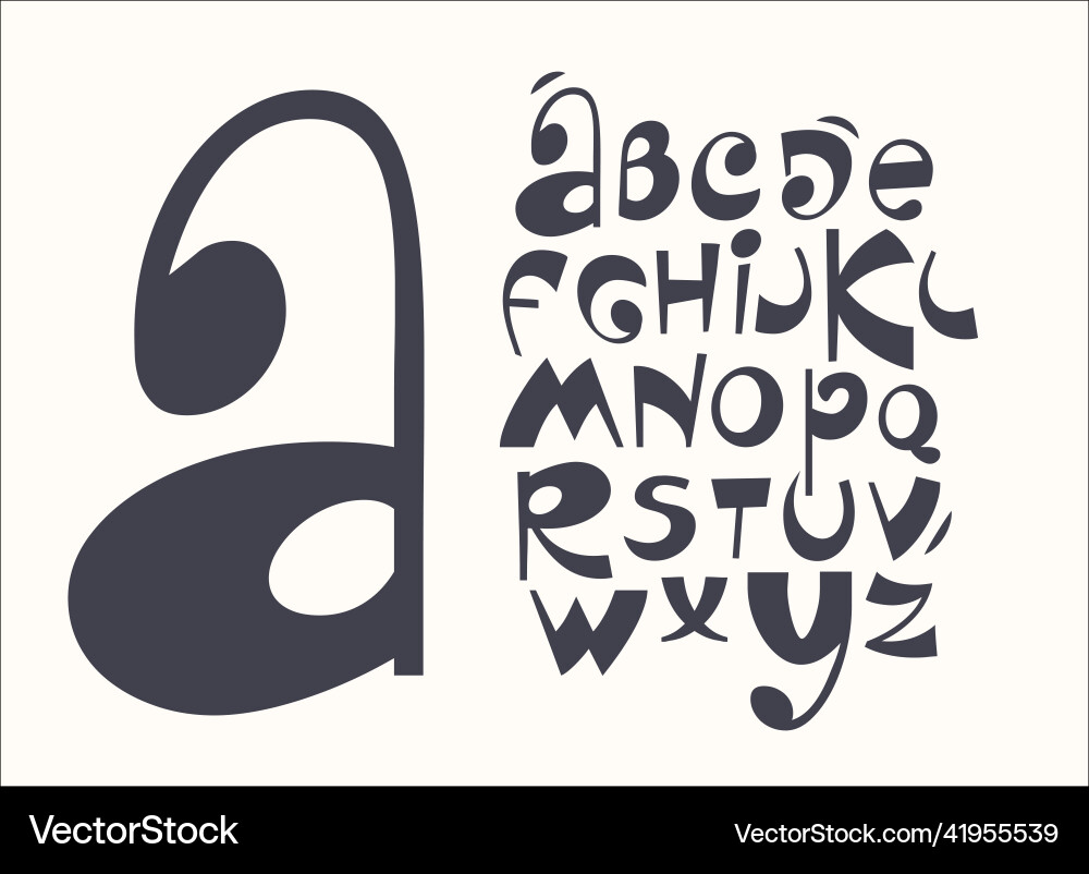 Cartoon font alphabet letters childish typography Cartoon font alphabet letters childish typography vector image
