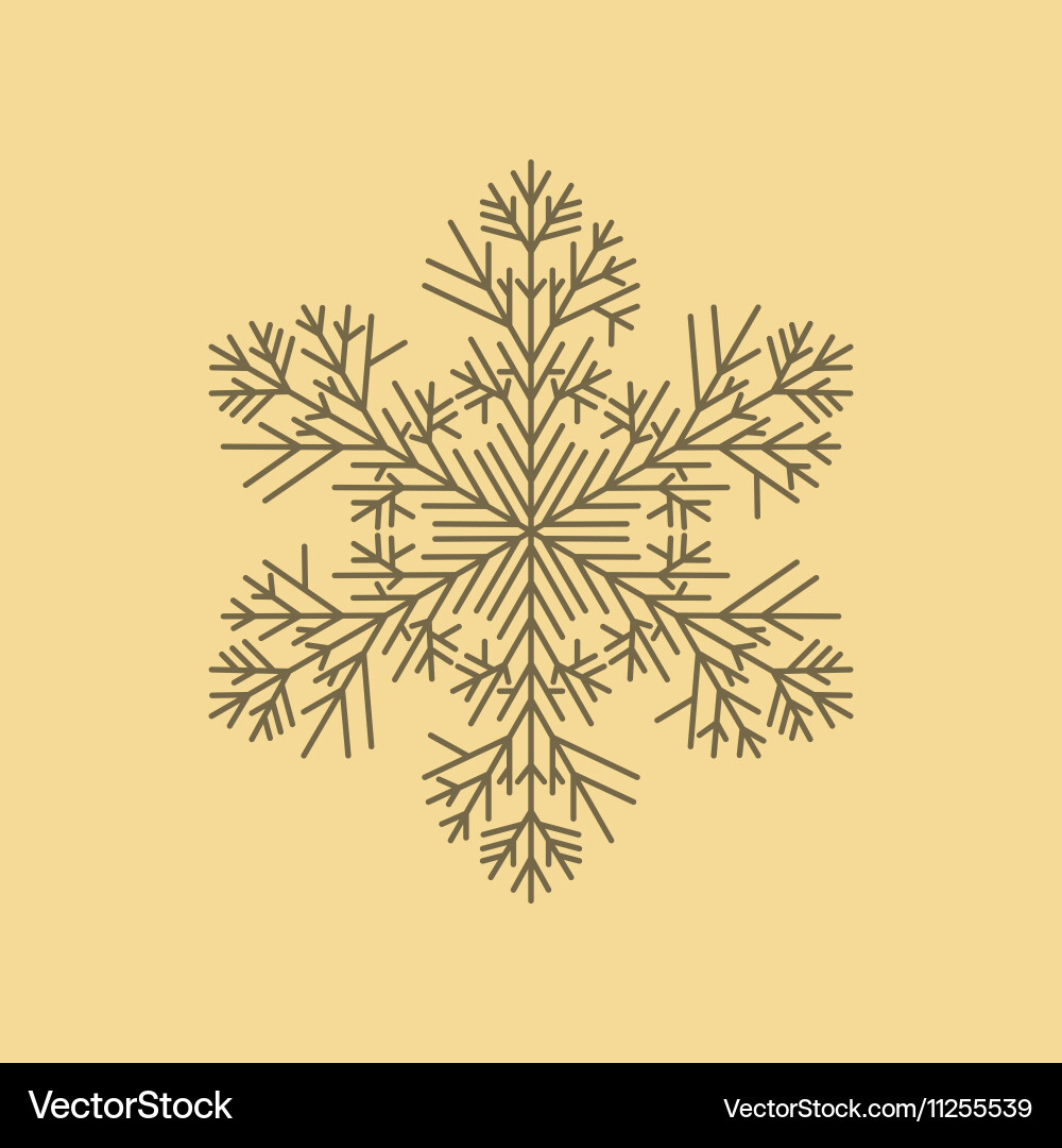 Flat on background of snowflake Vector Image