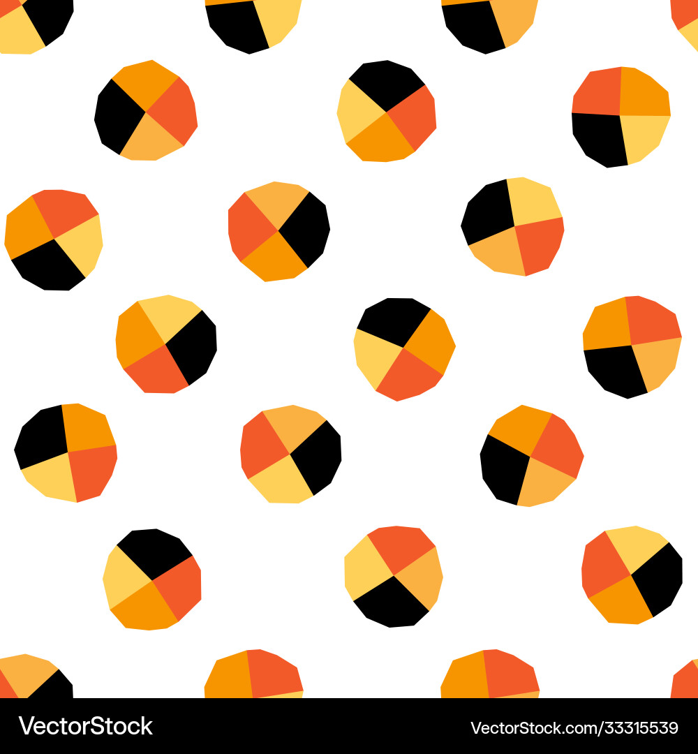 Seamless pattern in geometric style with balls Vector Image