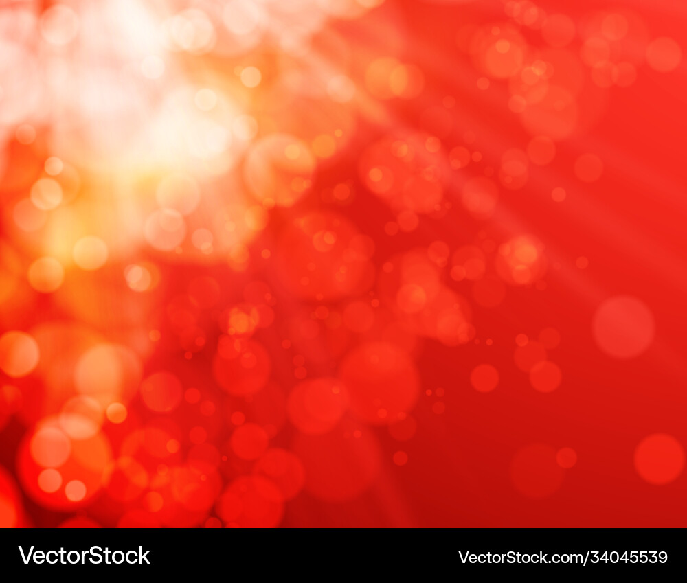 Sparkling Red Bokeh Background Vector Image