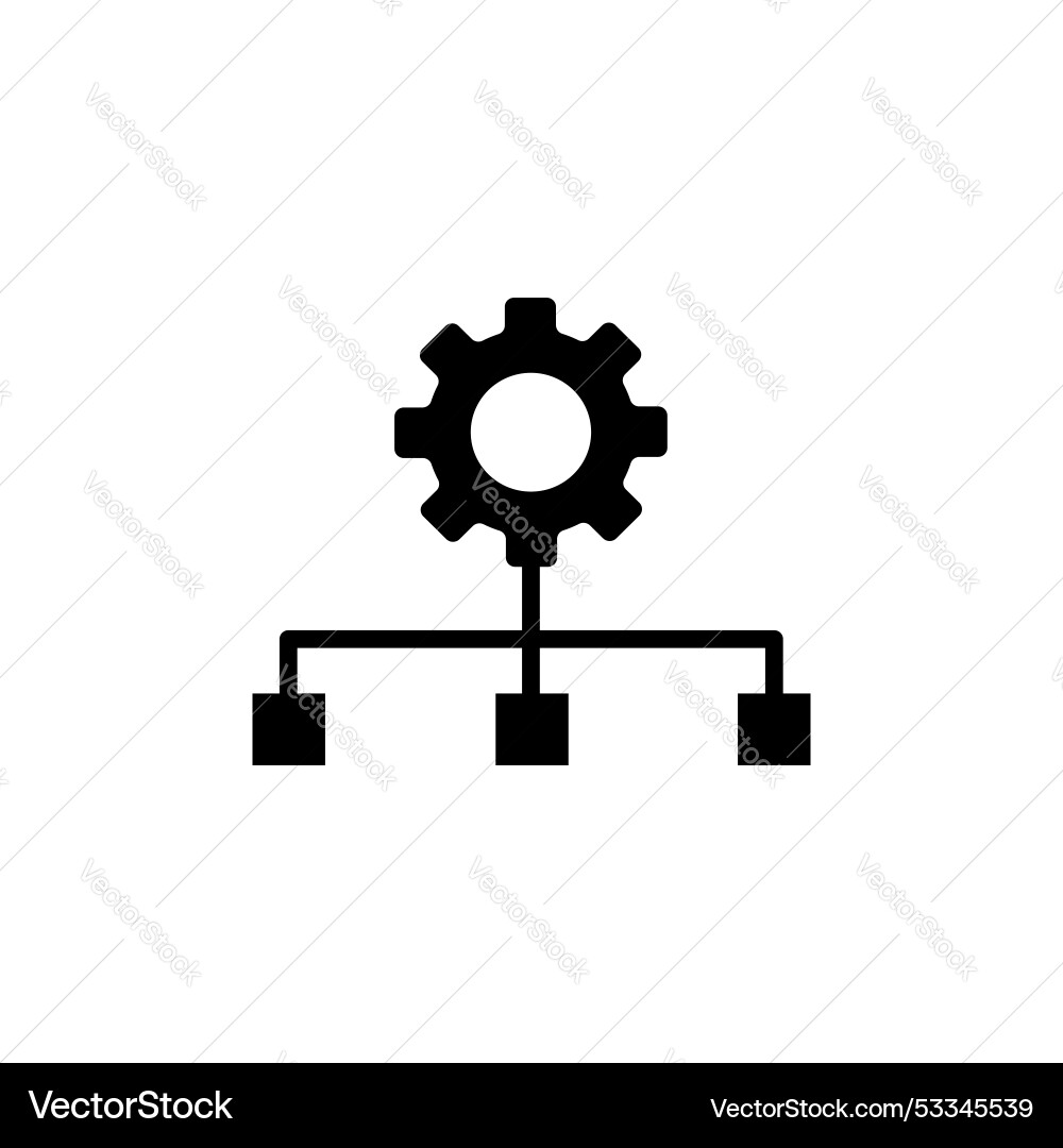 Workflow line icon isolated on white background Workflow line icon isolated on white background vector image