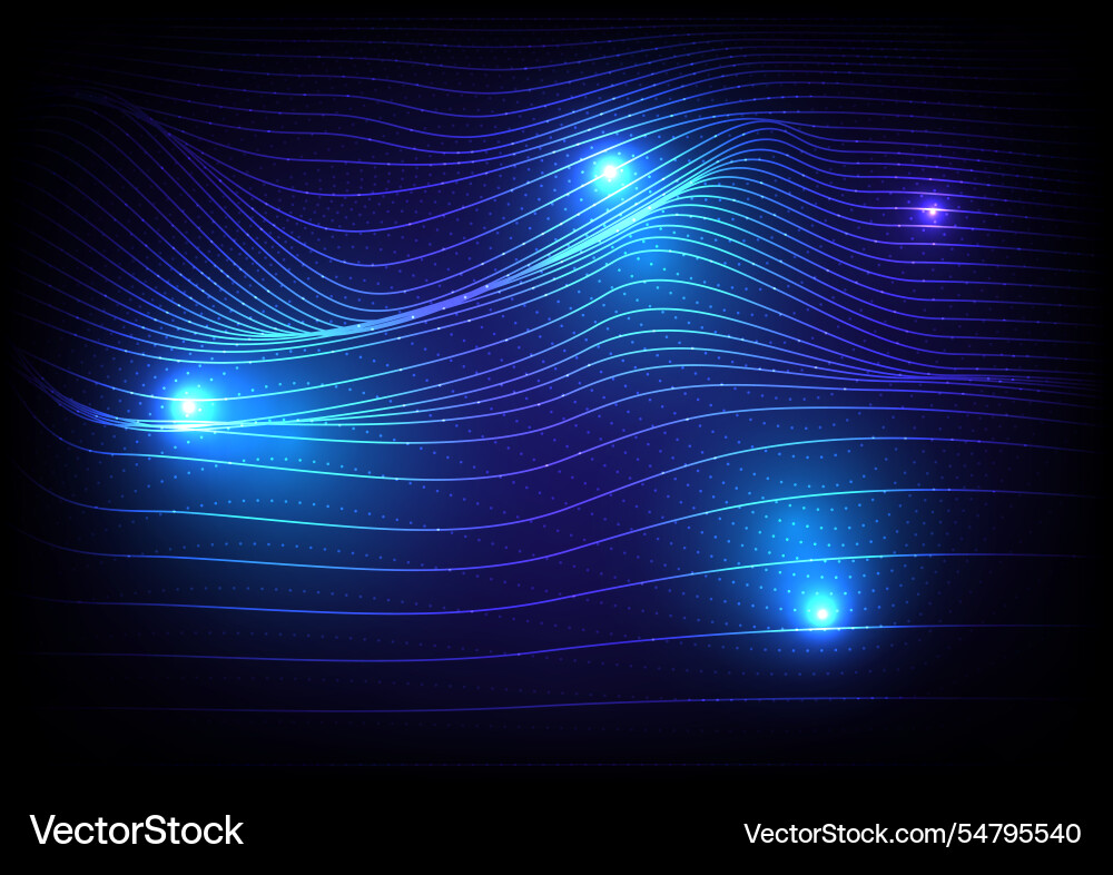 Abstract background with blue lines curve vector image