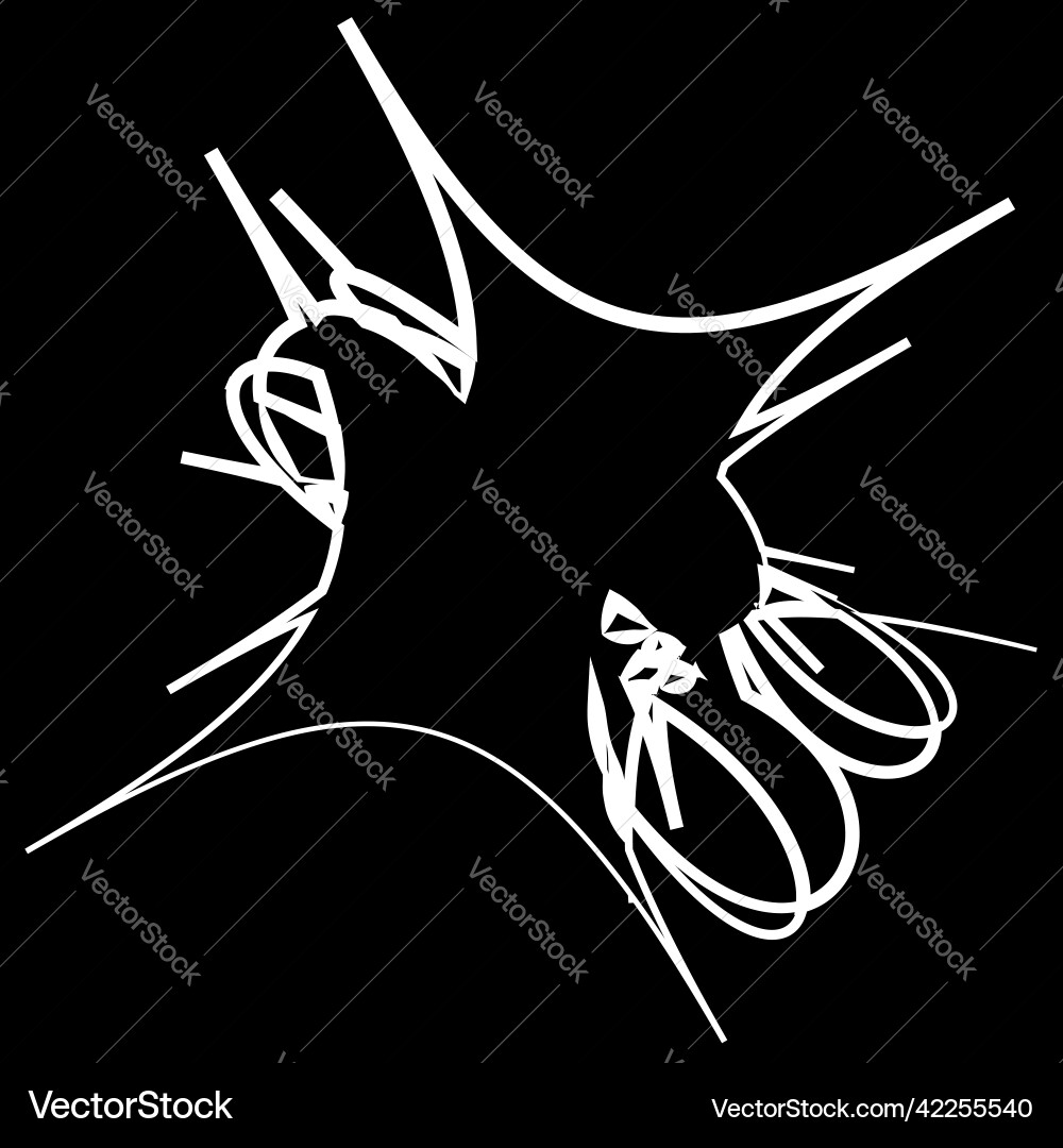 Abstract random geometric shape non figural Vector Image