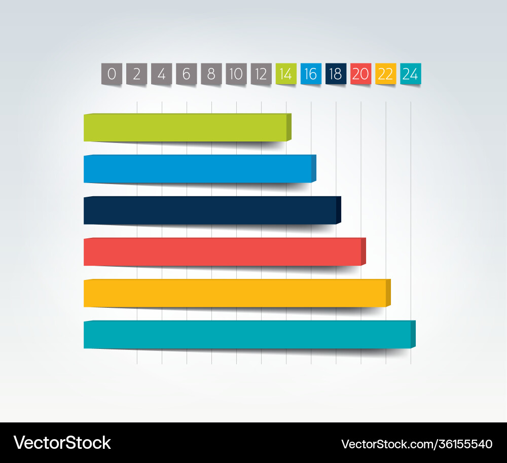 Chart graph scheme simply color editable Vector Image