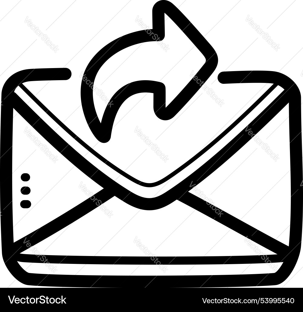 Email forwarding - emails icons Vector Image