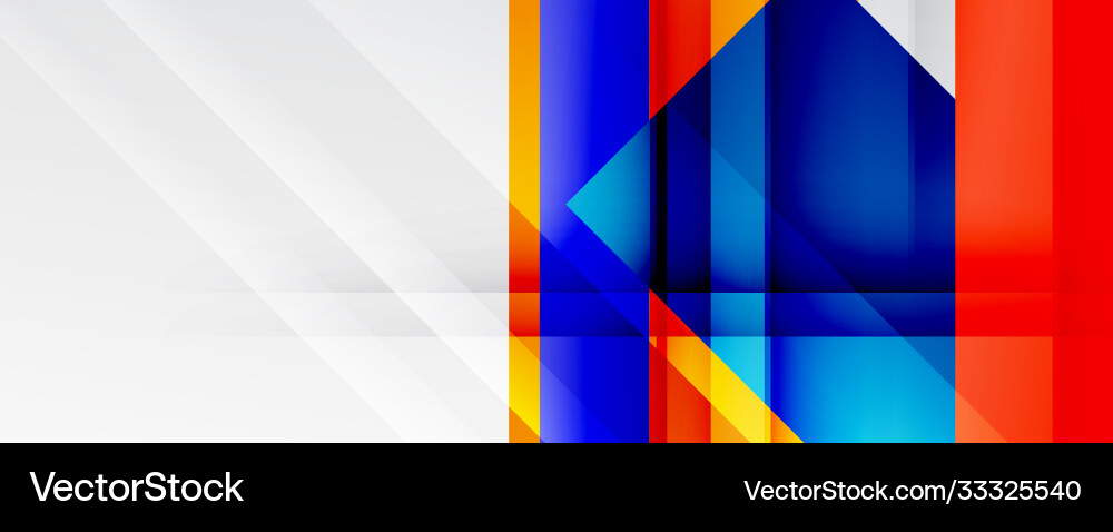 Geometric abstract backgrounds with shadow lines vector image