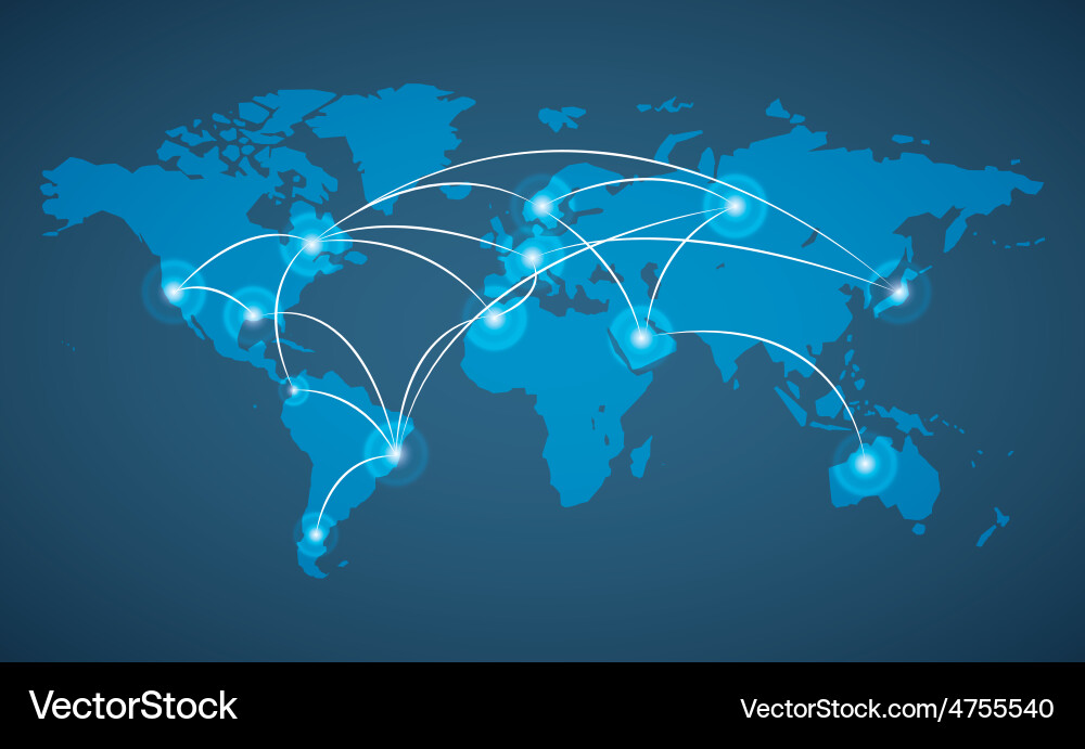 Global Map Concept Vector Image