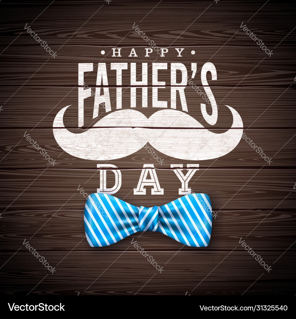 Happy fathers day greeting card design with sriped Happy fathers day greeting card design with sriped vector image