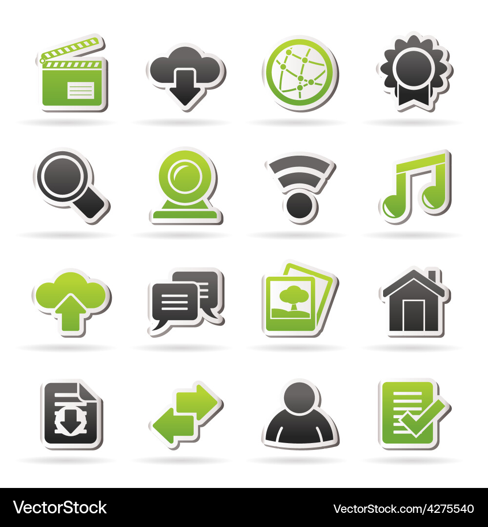 Internet and website icons Vector Image