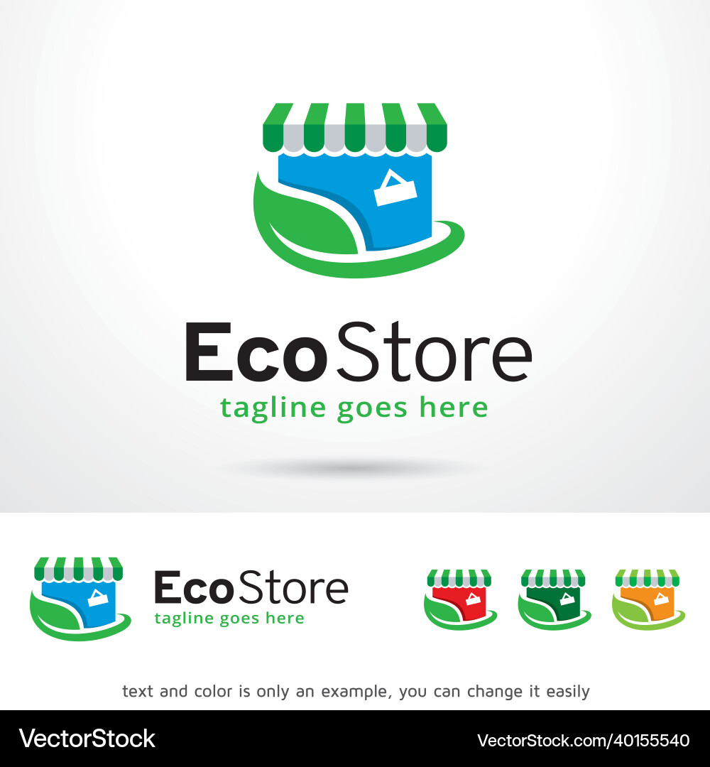 Logo-Vorlage des Eco Stores Logo-Vorlage des Eco Stores vektorbild