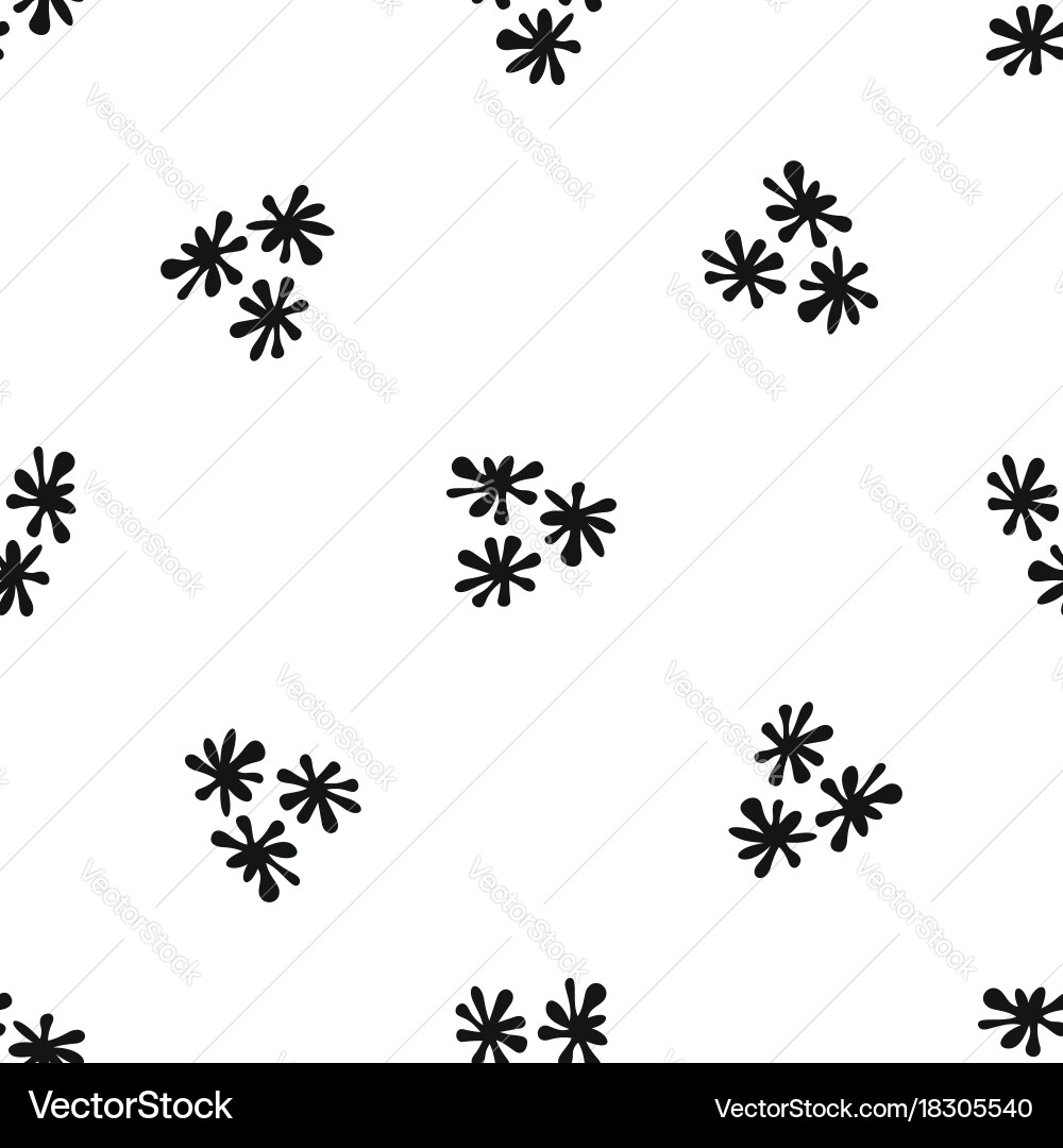 Paintball blob pattern seamless black vector image