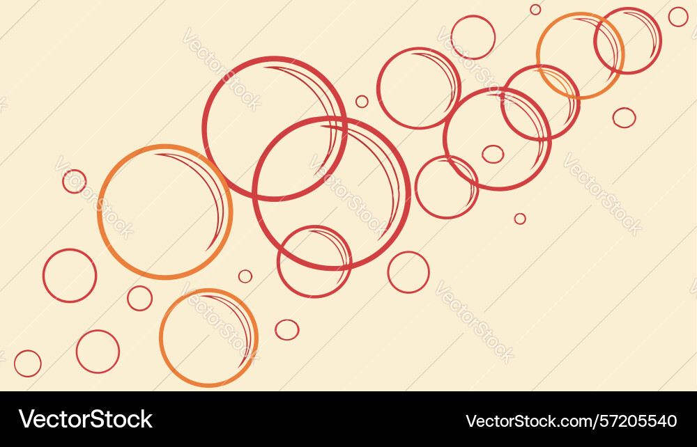 Playful overlapping circles abstract background vector image
