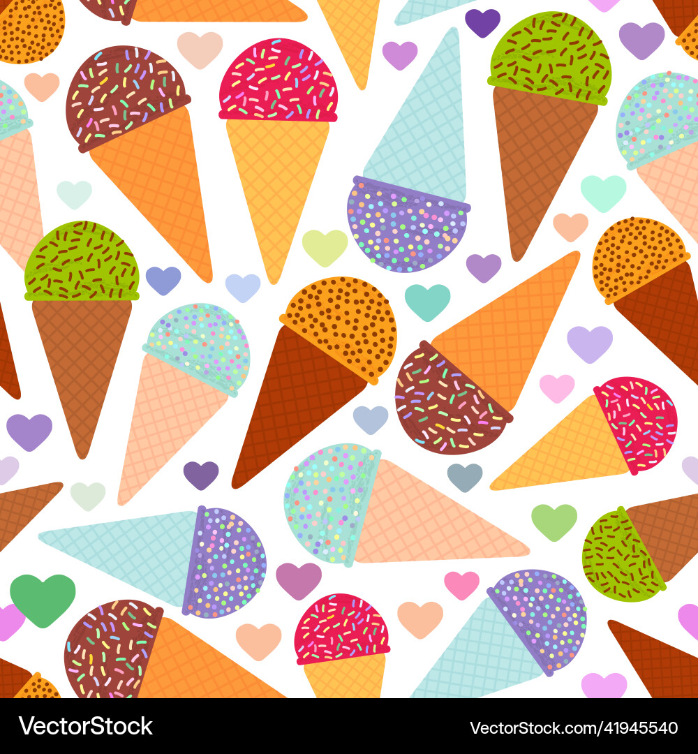 Seamless pattern with mint raspberry chocolate Vector Image